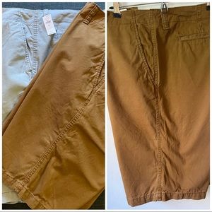 Men’s Straight Lived-In Khaki Non-Stretch Shorts for Men -- Size 42 Tall